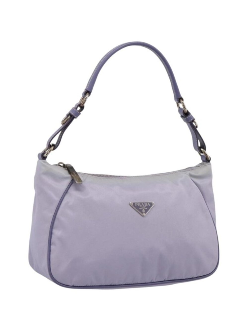 PRADA Shoulder Bag Nylon Lavende Silver